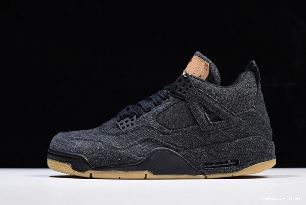 Cheap Jordan 4 'black' Air AO2571-001 x Levi's 0623